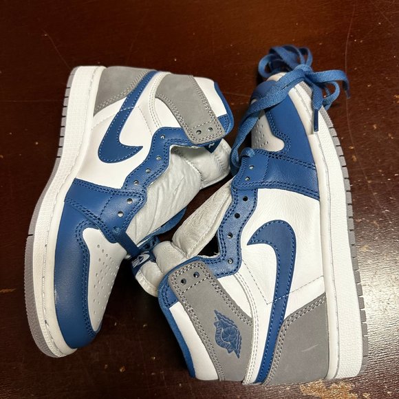Nike Mens Air Jordan 1 Retro High OG DZ5485-410 White Blue Sneaker Shoes Size 18 main image 5